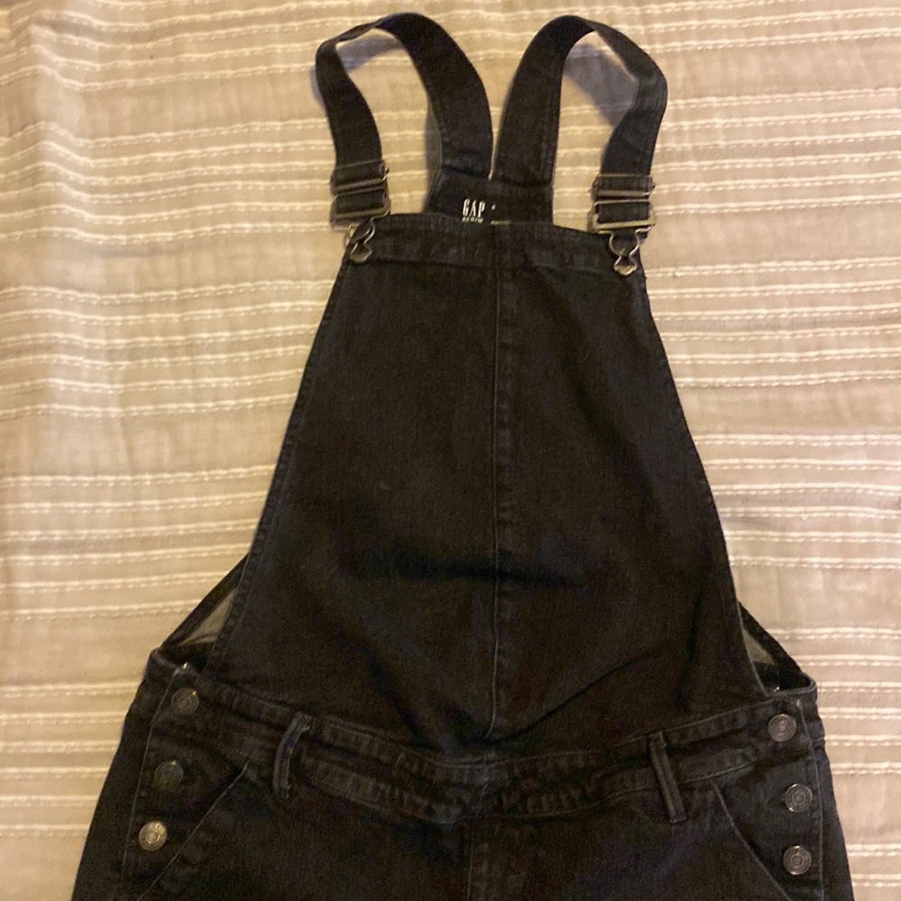 Maternity Gap Denim Overalls in dark wash